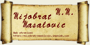 Mijobrat Masalović vizit kartica